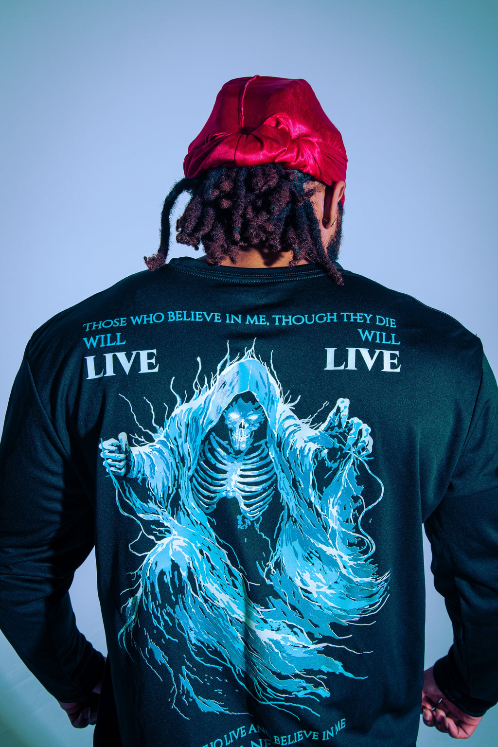 Resurrection (John 11:25–26) Athletic Long Sleeve.