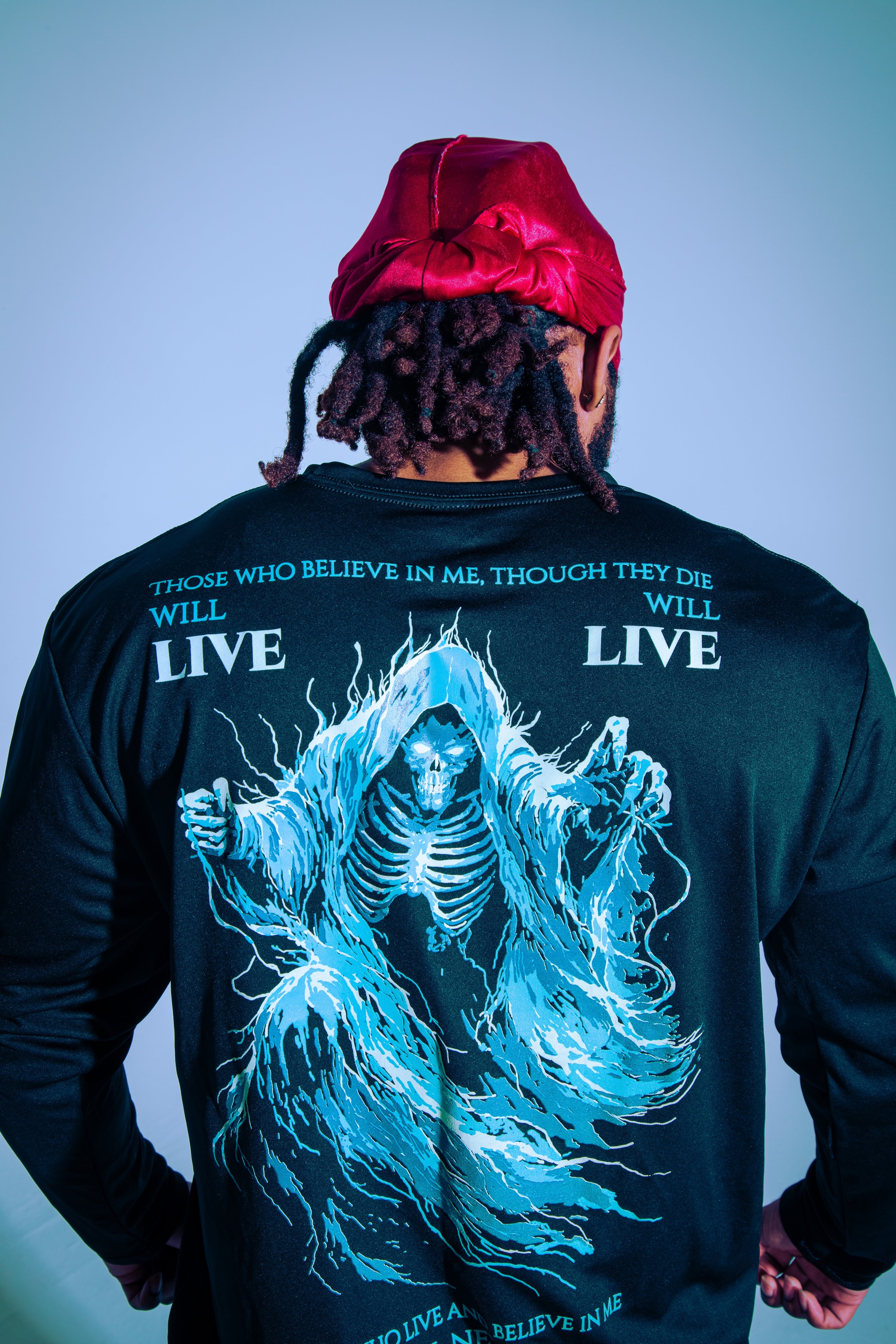 Resurrection (John 11:25–26) Athletic Long Sleeve.